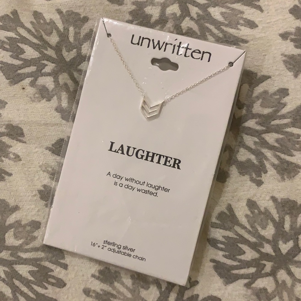 Unwritten Laughter Sterling Silver Necklace